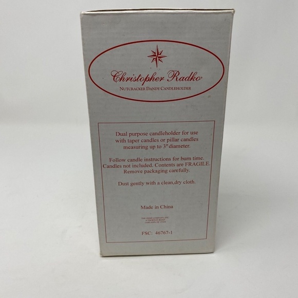 Christopher Radko Nutcracker Dandy Taper 7" Candleholder 2003 - Picture 10 of 10